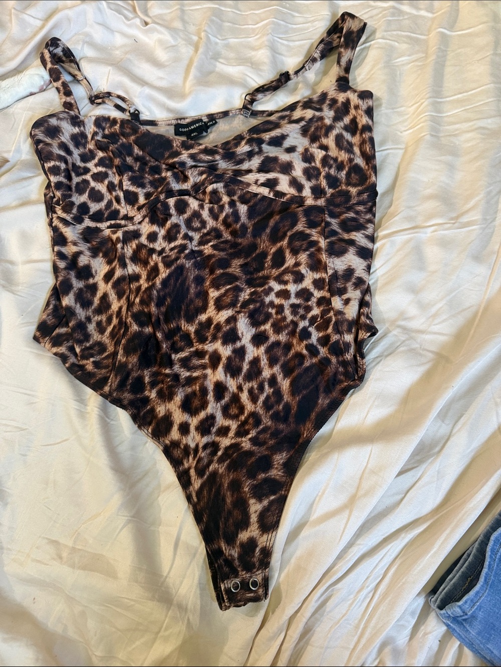 Good American Leopard Print Bodysuit - Brown